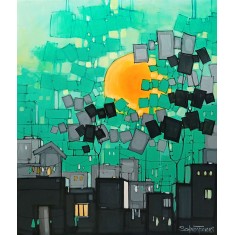 Salman Farooqi, 30 x 36 Inch, Acrylic on Canvas, Landscape Painting, AC-SF-690